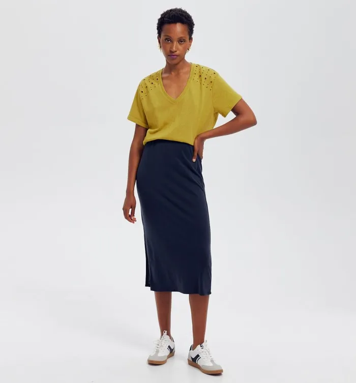 Women Broderie Anglaise Top 8211 Anis Moyen Promod Tops Women Broderie Anglaise Top 8211 Anis Moyen Promod Tops