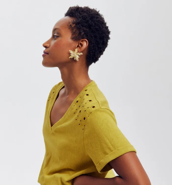 Women Broderie Anglaise Top 8211 Anis Moyen Promod Tops Women Broderie Anglaise Top 8211 Anis Moyen Promod Tops