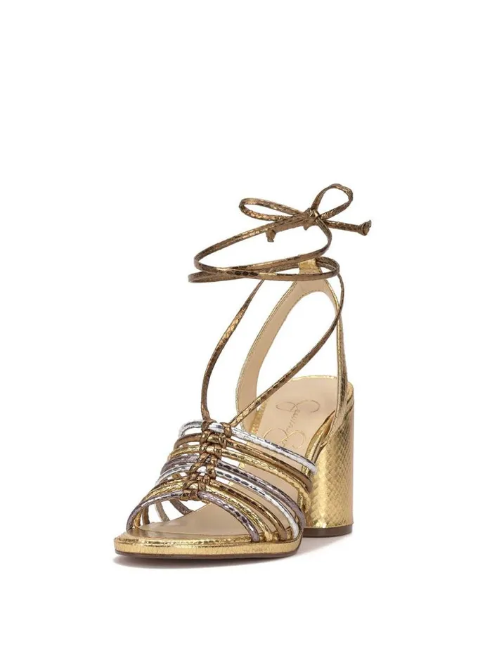 Women Cahna High Heel Sandal In Gold Jessica Simpson Sandals
