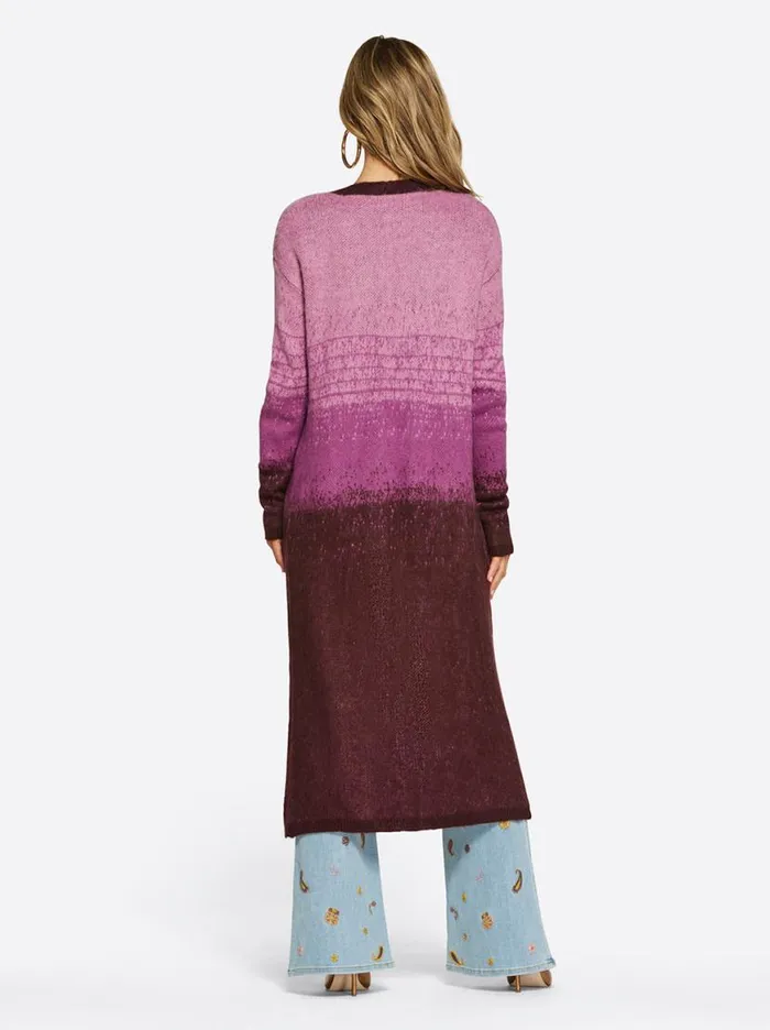 Women Carmine Cardigan In Winetasting Stripe Jessica Simpson Jackets Blazers and Kimonos