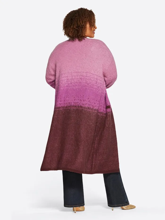Women Carmine Cardigan In Winetasting Stripe Jessica Simpson Jackets Blazers and Kimonos