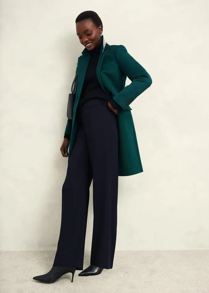 Women Cavendish Wool Coat Kyanite Green Hobbs Coats and Jackets