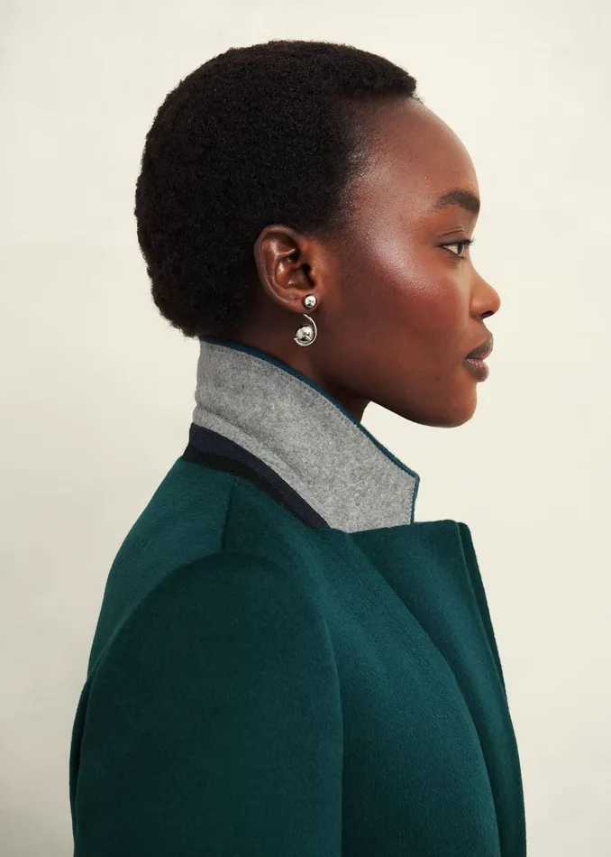 Women Cavendish Wool Coat Kyanite Green Hobbs Coats and Jackets
