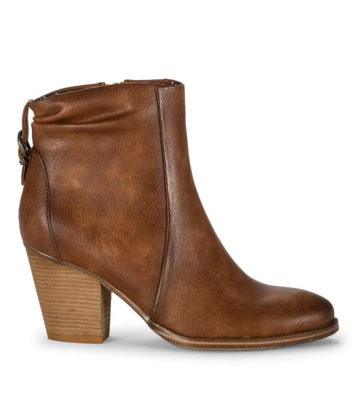 Women Charee Block Heel Bootie Brush Brown Baretraps Booties