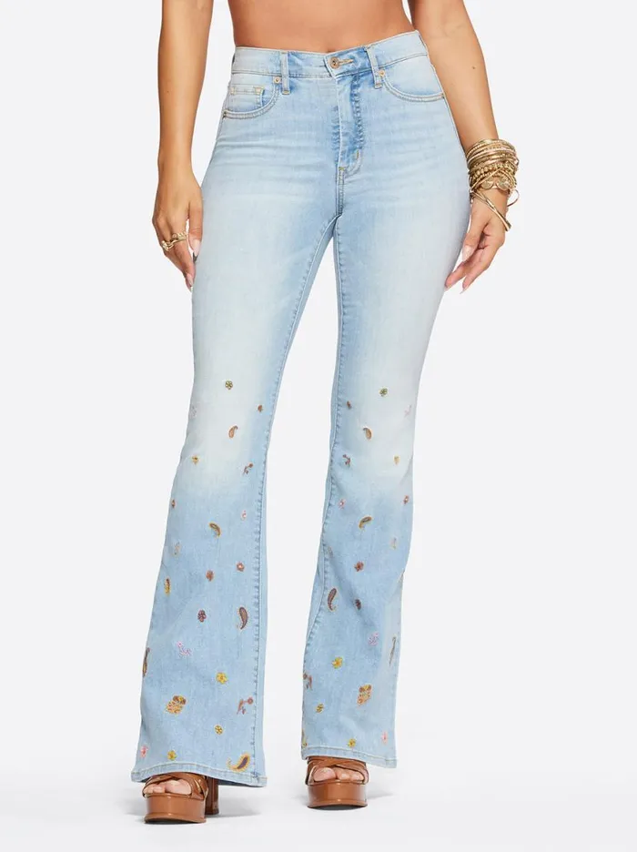 Women Charmed Flare In Bloom Jessica Simpson Denim