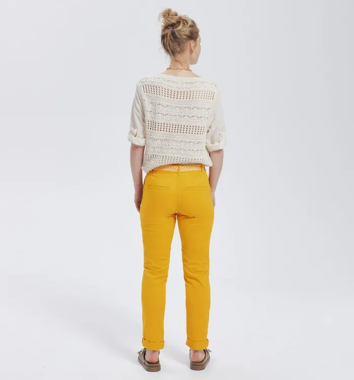 Women Chinos 8211 Ochre Promod Trousers Women Chinos 8211 Ochre Promod Trousers