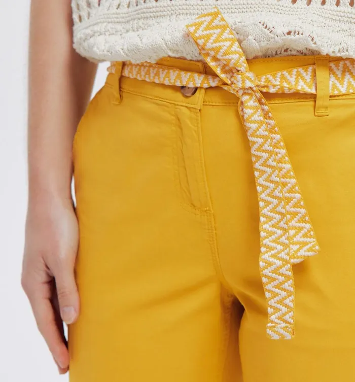 Women Chinos 8211 Ochre Promod Trousers Women Chinos 8211 Ochre Promod Trousers