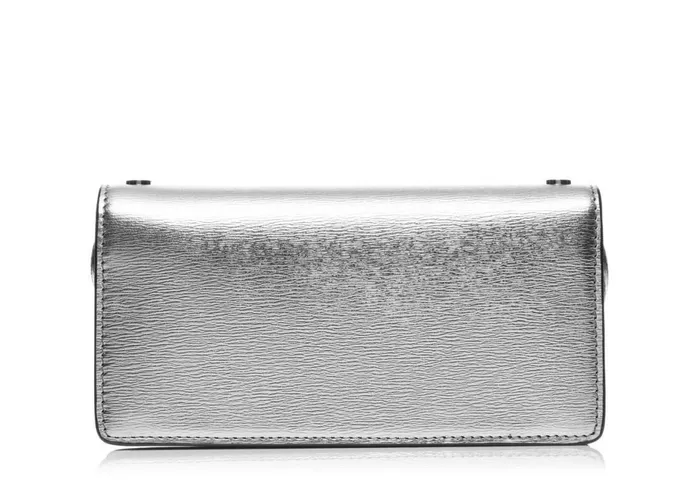 Women Clutches Tom Ford Metallic Palmellato Tf Mini Bag Silver Women Clutches Tom Ford Metallic Palmellato Tf Mini Bag Silver