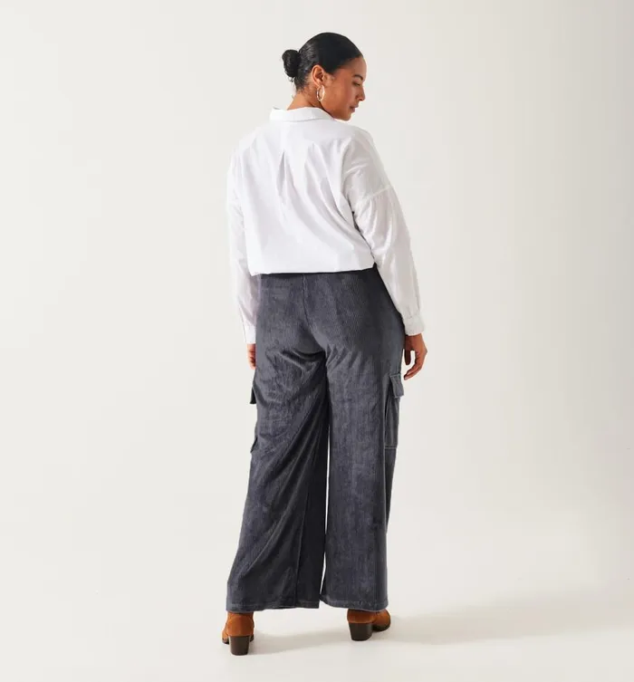 Women Corduroy Trousers 8211 Acier Moyen Promod Trousers Women Corduroy Trousers 8211 Acier Moyen Promod Trousers
