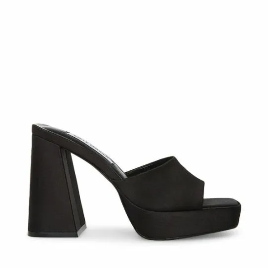 Women CRISTO BLACK SATIN Black Satin Steve Madden Heels