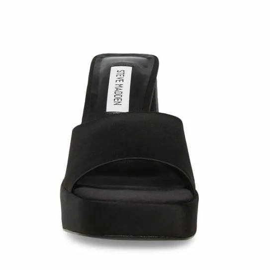 Women CRISTO BLACK SATIN Black Satin Steve Madden Heels Women CRISTO BLACK SATIN Black Satin Steve Madden Heels