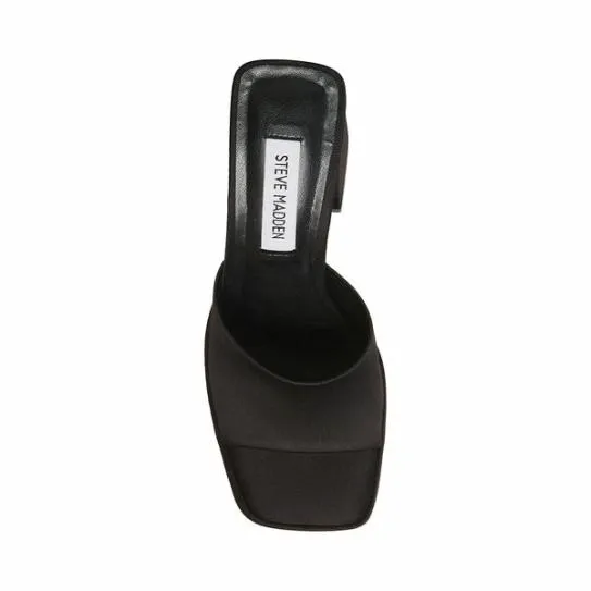 Women CRISTO BLACK SATIN Black Satin Steve Madden Heels Women CRISTO BLACK SATIN Black Satin Steve Madden Heels