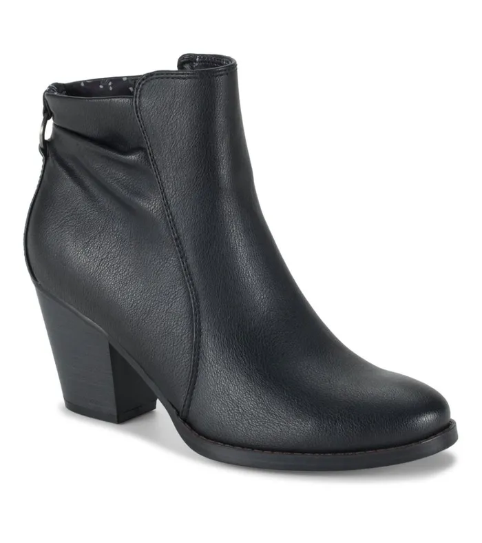 Women Crystal Block Heel Bootie Black Baretraps Booties