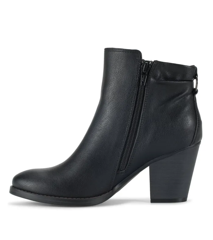 Women Crystal Block Heel Bootie Black Baretraps Booties