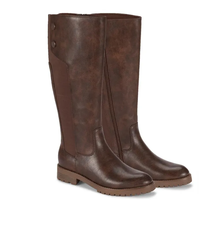 Women Danen Riding Boot Brush Brown Baretraps Knee High Boots