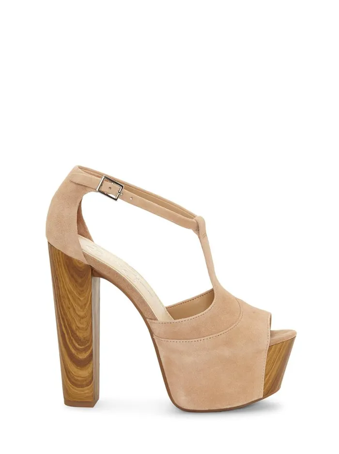 Women Dany TStrap Platform Sandal In Sand Jessica Simpson Platforms