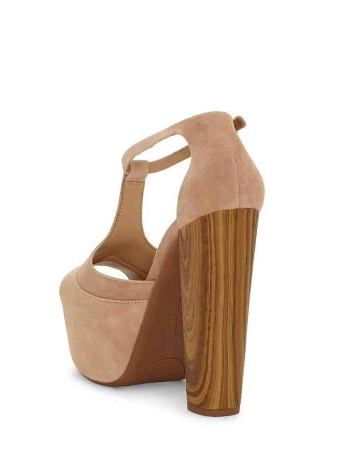 Women Dany TStrap Platform Sandal In Sand Jessica Simpson Platforms