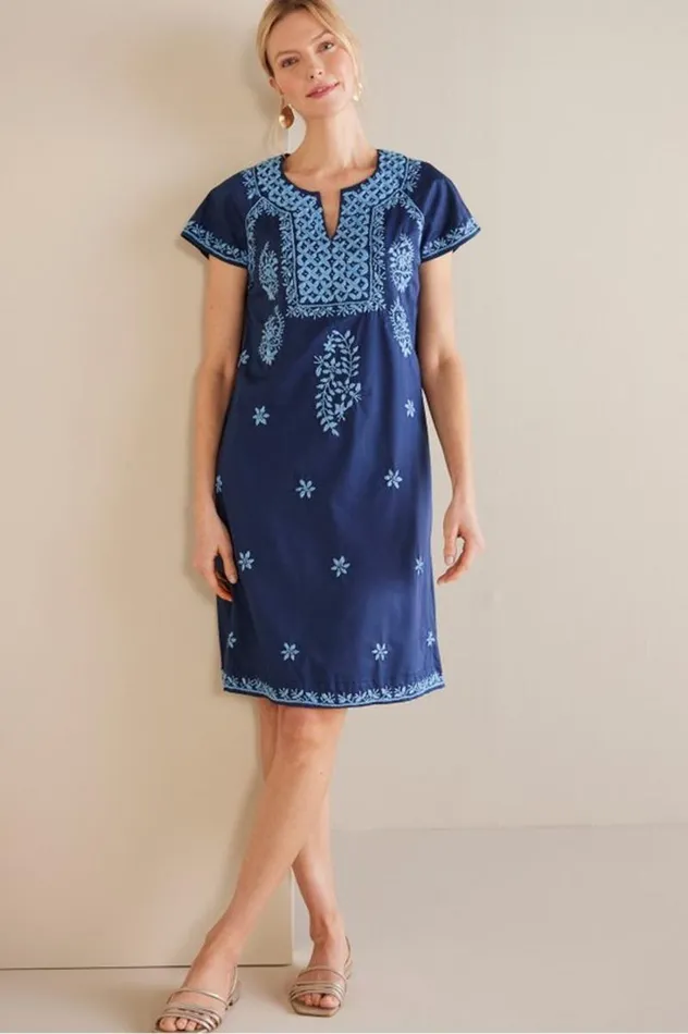 Women Davina Short Dress Navy Soft Surroundings Dresses Women Davina Short Dress Navy Soft Surroundings Dresses