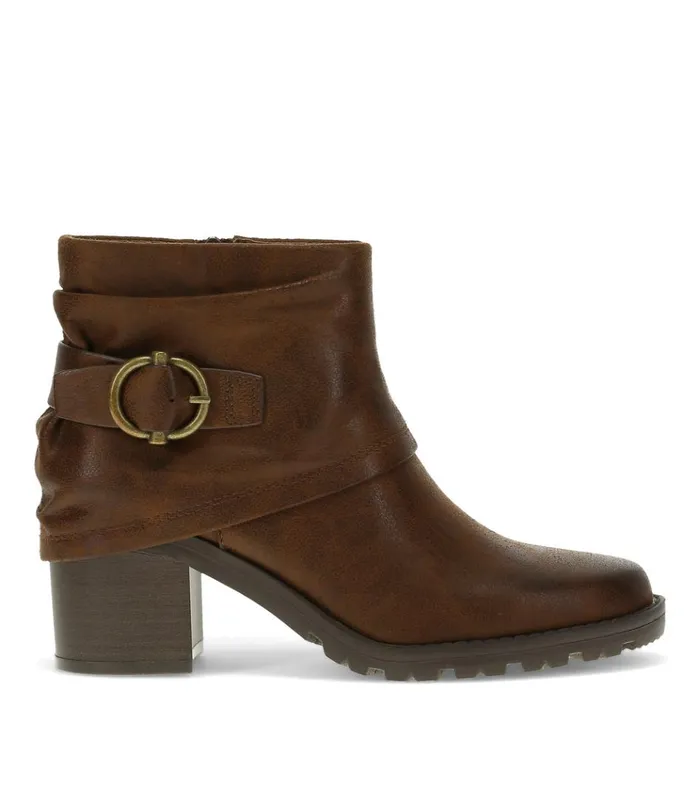 Women Deborah Block Heel Bootie Brush Brown Baretraps Booties