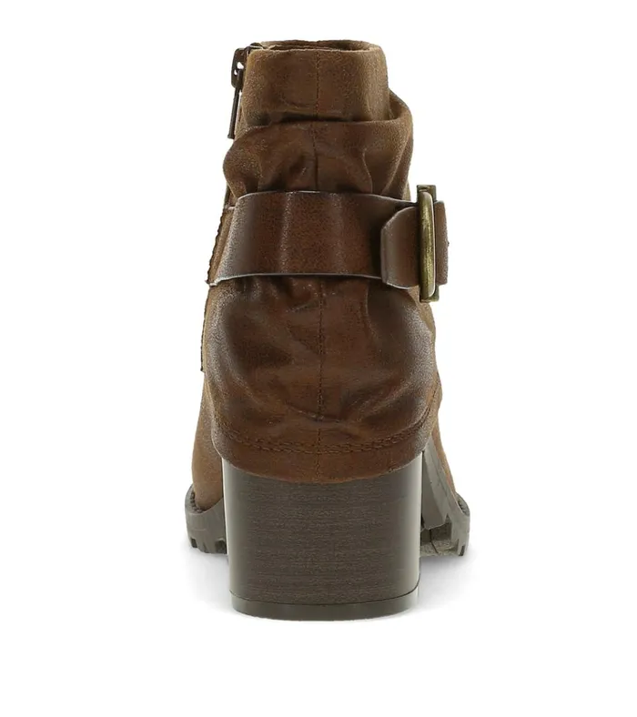 Women Deborah Block Heel Bootie Brush Brown Baretraps Booties