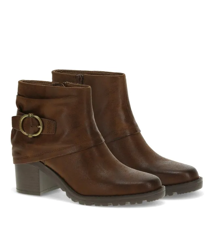Women Deborah Block Heel Bootie Brush Brown Baretraps Booties