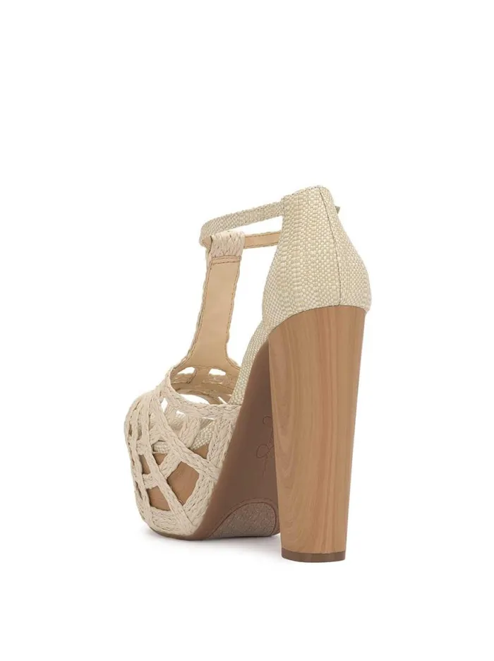 Women Delei TStrap Platform Sandal In White Jessica Simpson Platforms