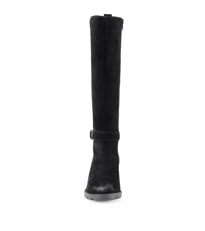 Women Della Tall Boot Black Suede Baretraps Knee High Boots