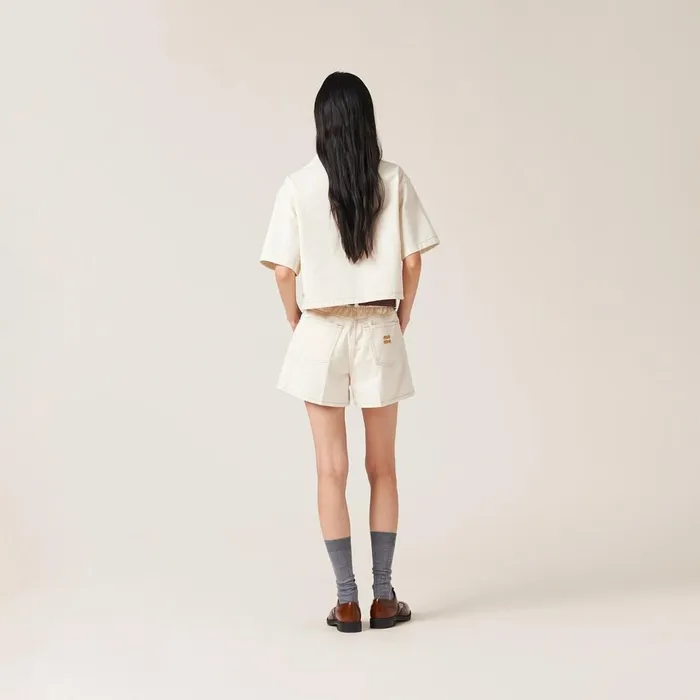 Women Denim Miu Miu Denim Shorts Natural Women Denim Miu Miu Denim Shorts Natural