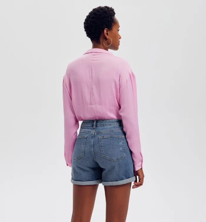 Women Denim Shorts 8211 Medium Denim Promod Shorts Women Denim Shorts 8211 Medium Denim Promod Shorts