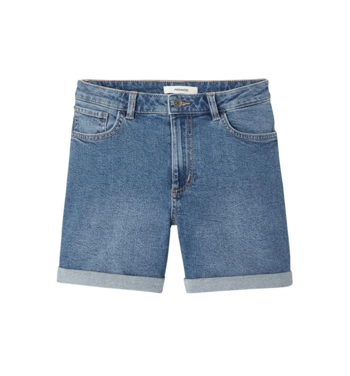 Women Denim Shorts 8211 Medium Denim Promod Shorts Women Denim Shorts 8211 Medium Denim Promod Shorts