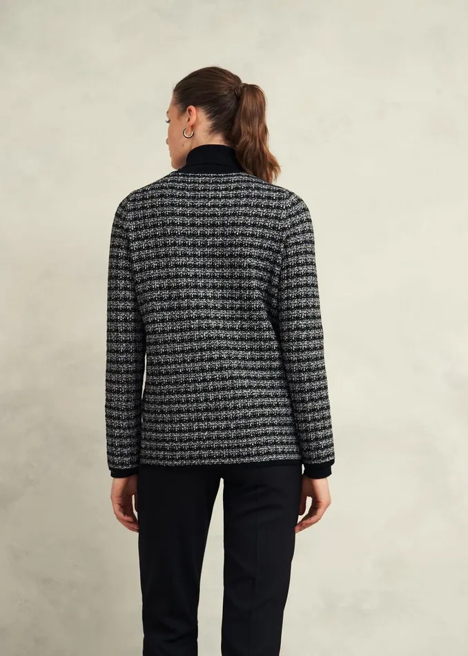 Women Dita Knitted Coatigan Black Ivory Hobbs Coats and Jackets