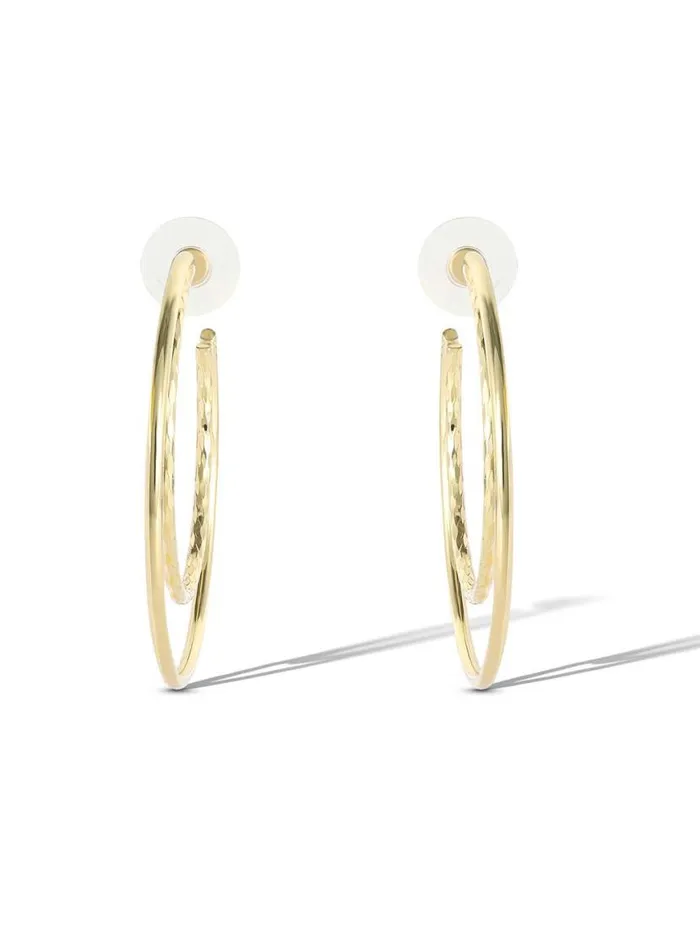Women Double Hoop Earrings Jessica Simpson Earrings