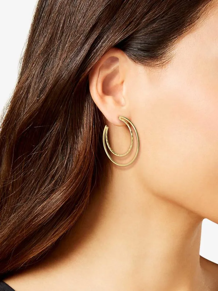 Women Double Hoop Earrings Jessica Simpson Earrings