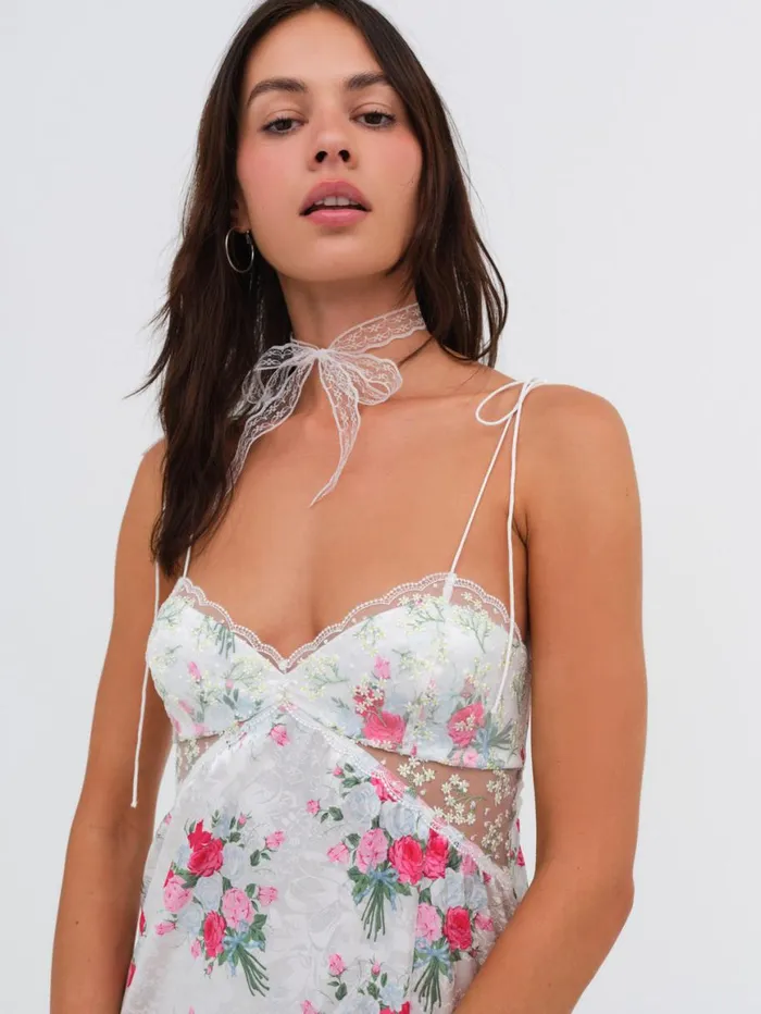 Women Dresses For Love and Lemons Babys Breath Midi Slip Dress White Women Dresses For Love and Lemons Babys Breath Midi Slip Dress White
