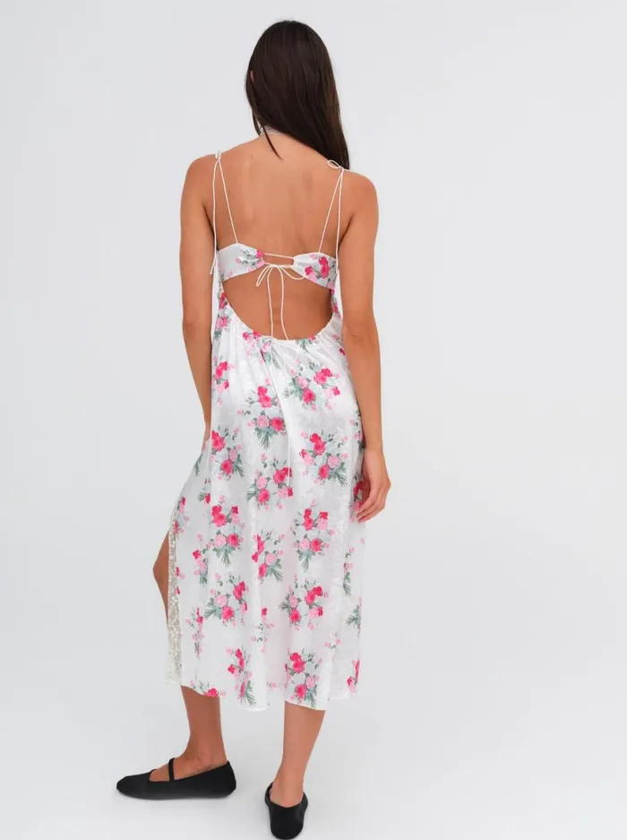 Women Dresses For Love and Lemons Babys Breath Midi Slip Dress White Women Dresses For Love and Lemons Babys Breath Midi Slip Dress White