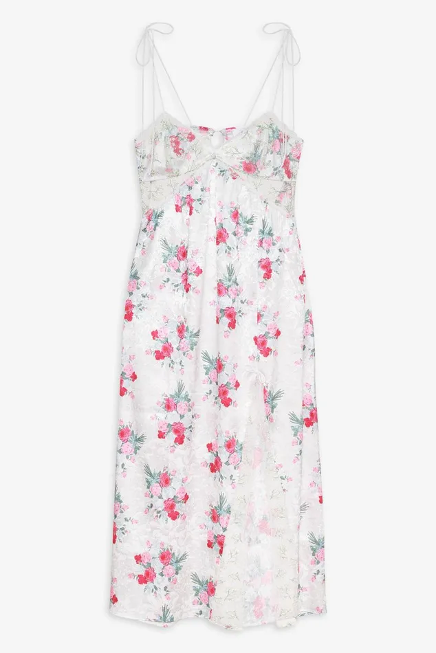 Women Dresses For Love and Lemons Babys Breath Midi Slip Dress White Women Dresses For Love and Lemons Babys Breath Midi Slip Dress White