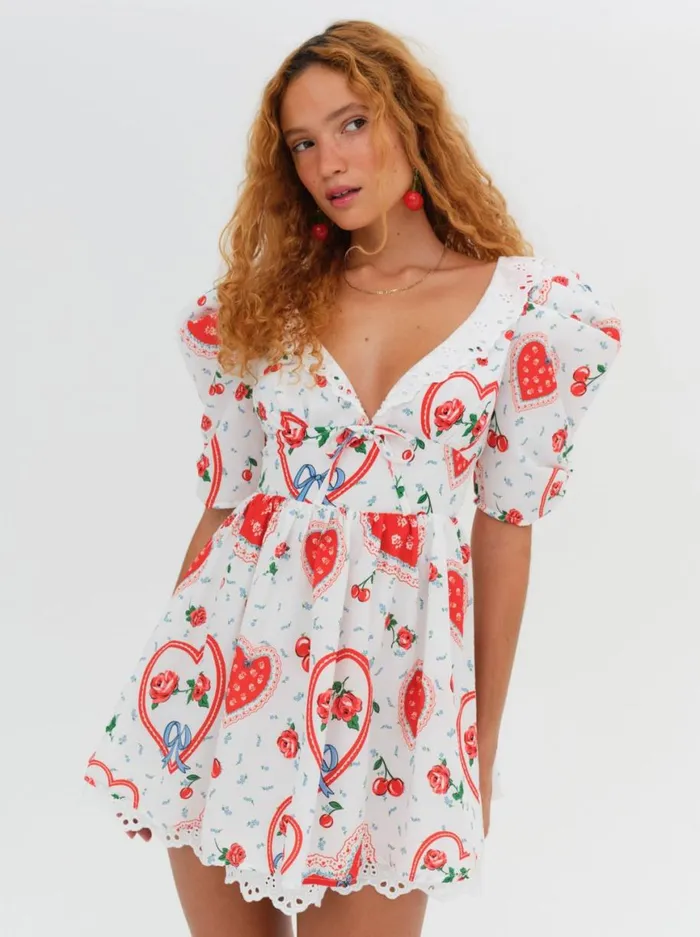 Women Dresses For Love and Lemons Daisy Mae Mini Dress White