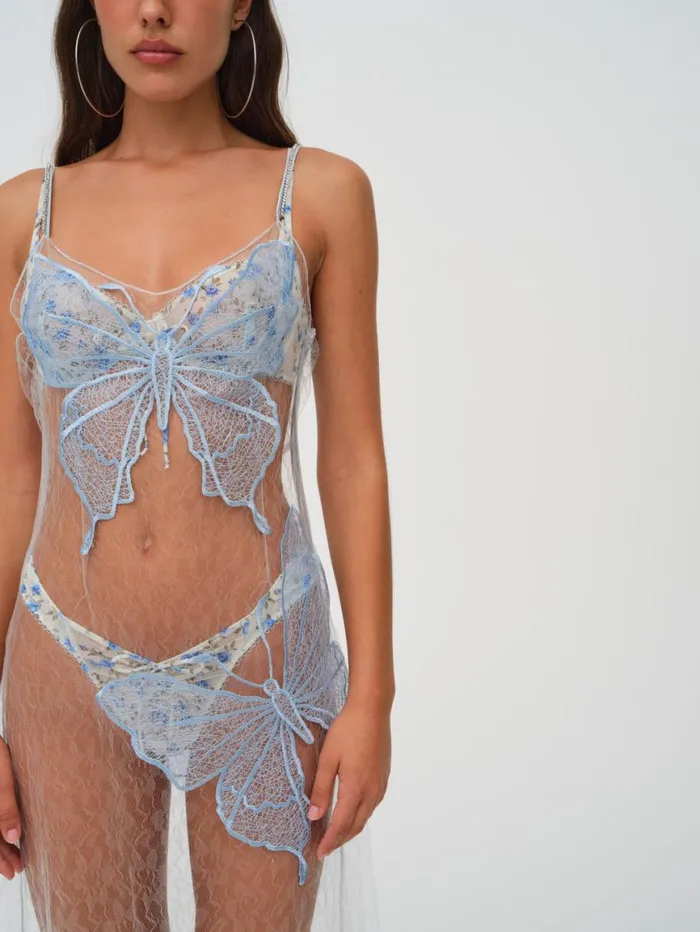 Women Dresses For Love and Lemons Evianna Maxi Dress Blue