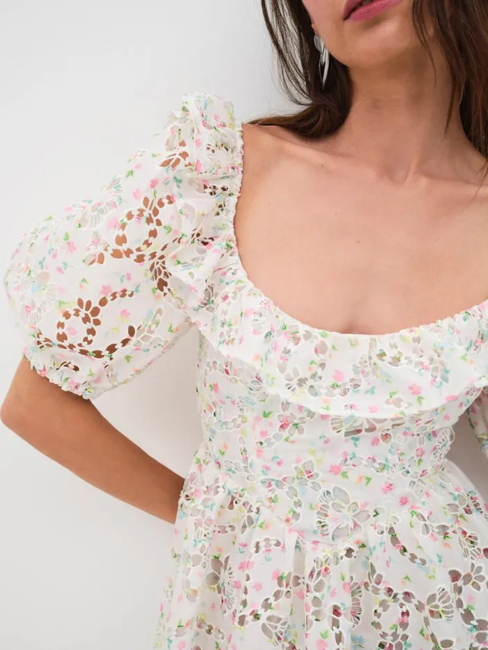 Women Dresses For Love and Lemons Magnolia Mini Dress White Women Dresses For Love and Lemons Magnolia Mini Dress White