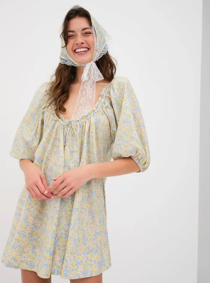 Women Dresses For Love and Lemons Merian Mini Dress Green Women Dresses For Love and Lemons Merian Mini Dress Green