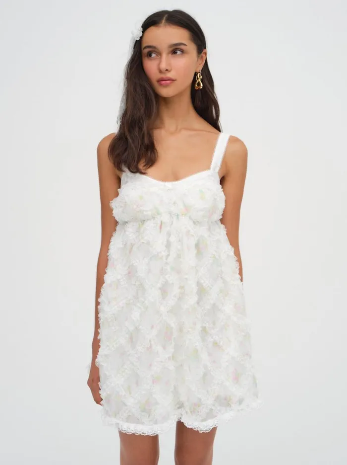 Women Dresses For Love and Lemons Nova Mini Dress White