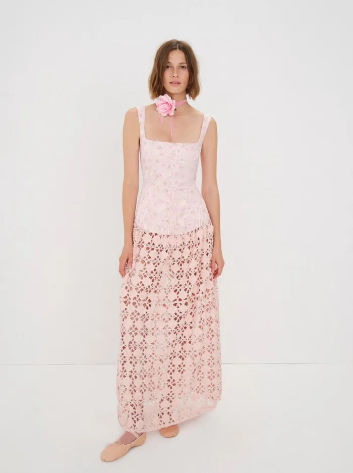 Women Dresses For Love and Lemons Silvia Maxi Dress Pink