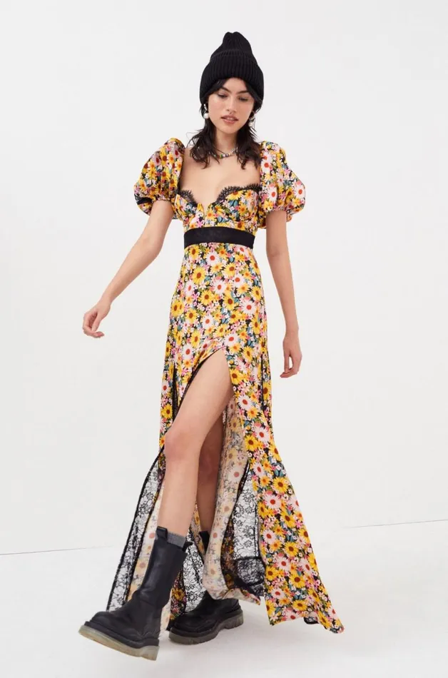Women Dresses For Love and Lemons Sylvia Maxi Dress Yellow Women Dresses For Love and Lemons Sylvia Maxi Dress Yellow