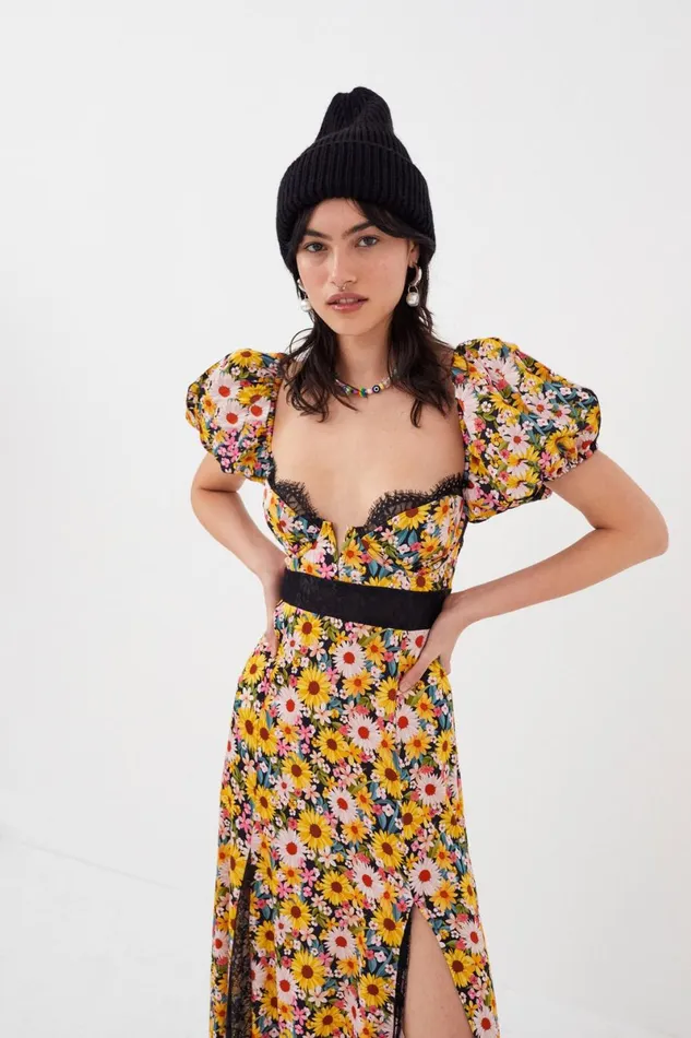 Women Dresses For Love and Lemons Sylvia Maxi Dress Yellow Women Dresses For Love and Lemons Sylvia Maxi Dress Yellow