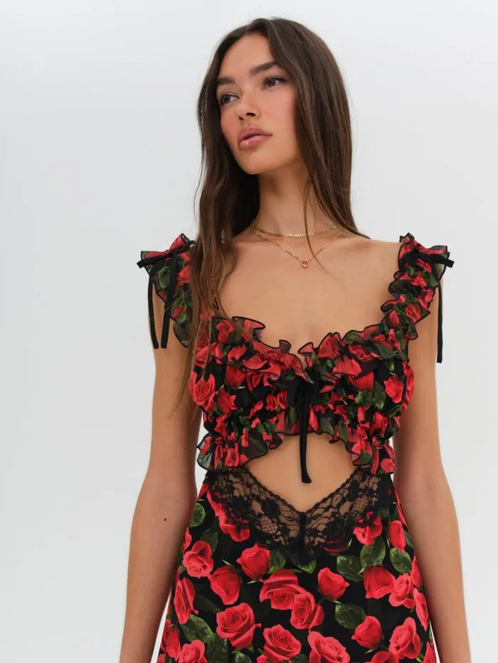 Women Dresses For Love and Lemons Varvera Mini Dress Red Women Dresses For Love and Lemons Varvera Mini Dress Red