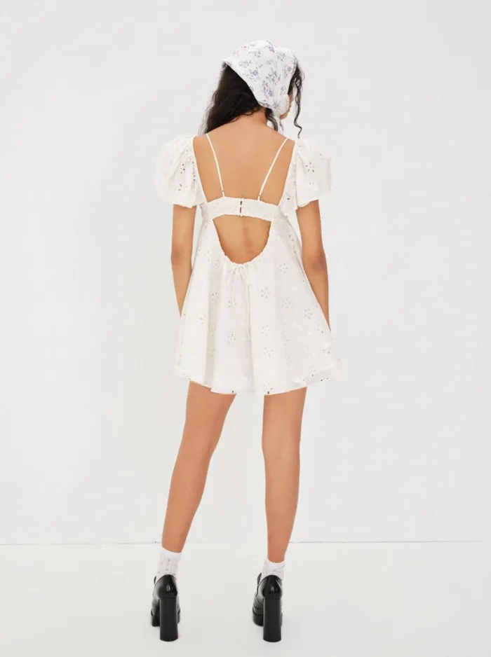 Women Dresses For Love and Lemons Weston Mini Dress White Women Dresses For Love and Lemons Weston Mini Dress White