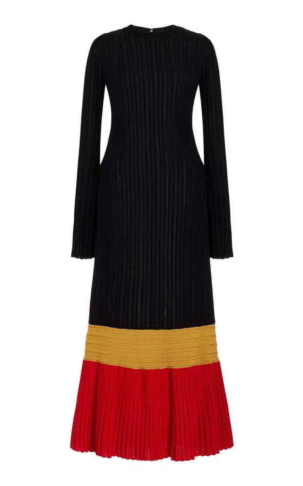 Women Dresses Gabriela Hearst Fiona Knit Dress In Multi Cashmere Silk
