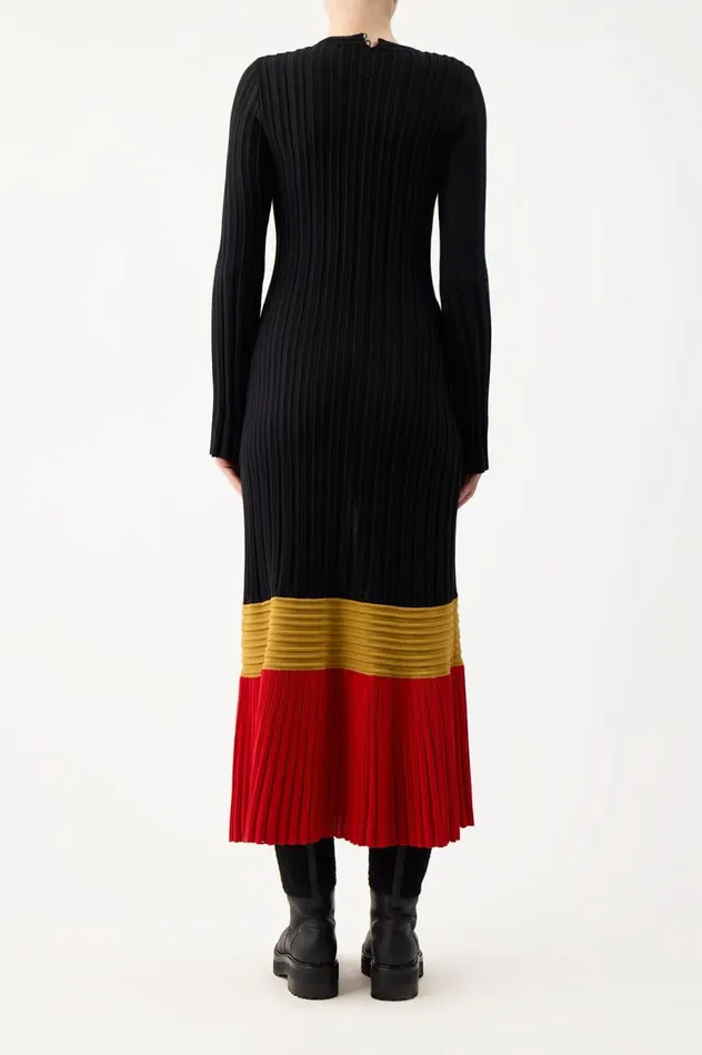 Women Dresses Gabriela Hearst Fiona Knit Dress In Multi Cashmere Silk