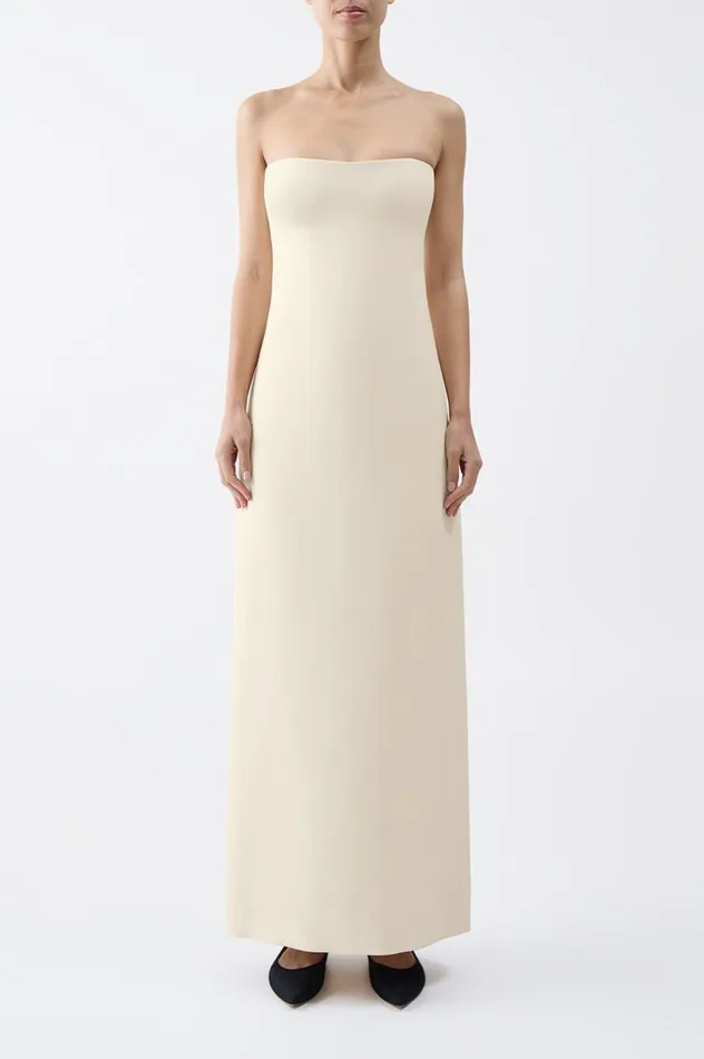 Women Dresses Gabriela Hearst Opus Dress In Ivory Wool Silk Cady