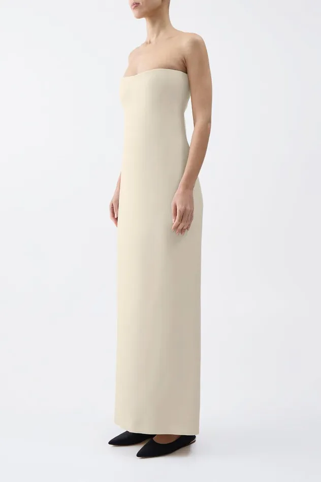 Women Dresses Gabriela Hearst Opus Dress In Ivory Wool Silk Cady
